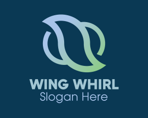 Gradient Leaf Whirl logo design