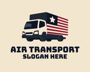 American Courier Truck logo design