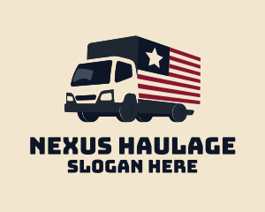 American Courier Truck logo design