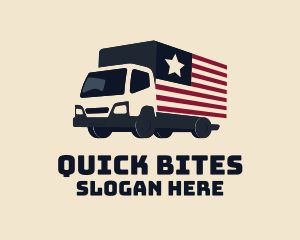 American Courier Truck logo design