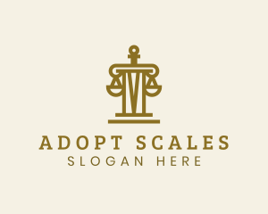 Sword Scales Pillar  logo design