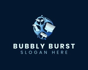 Clean Bubble Housekeeping logo design