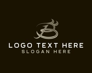 Bull Horn Letter B logo