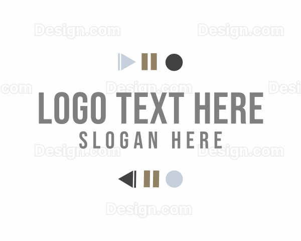 Music Button Wordmark Logo