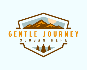 Sunset Mountain Journey logo design