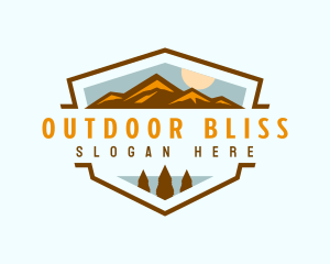 Sunset Mountain Journey logo design