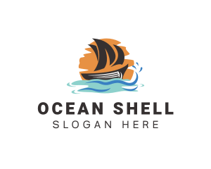 Ocean Boat Sailing  logo design