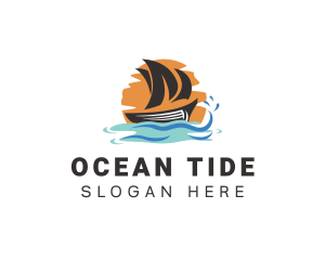 Ocean Boat Sailing  logo design