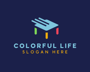 Colorful Kindergarten Table logo design