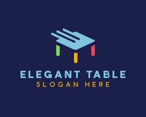 Colorful Kindergarten Table logo design