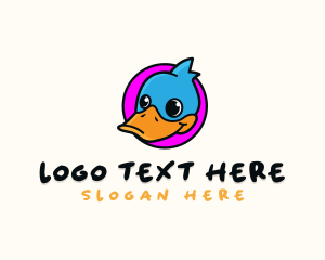 Cute Cartoon Duck logo