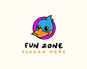 Cute Cartoon Duck logo design