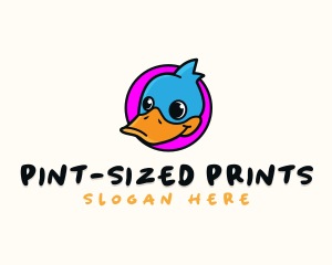 Cute Cartoon Duck logo