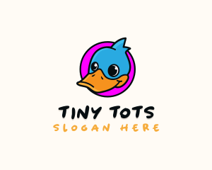 Cute Cartoon Duck logo design