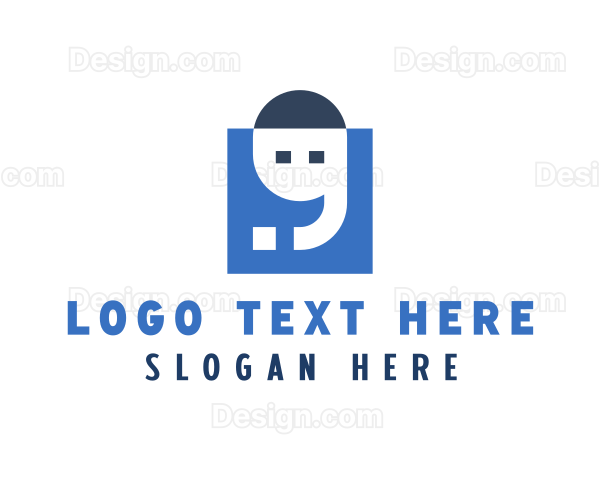 Blue Square Apostrophe Logo