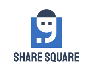 Blue Square Apostrophe logo design