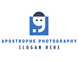 Blue Square Apostrophe logo