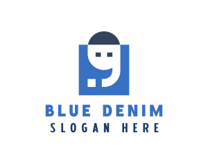 Blue Square Apostrophe logo design