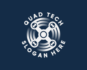 Drone Aerial Quadrotor logo design