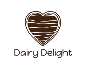 Sweet Chocolate Heart logo design