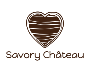 Sweet Chocolate Heart logo design