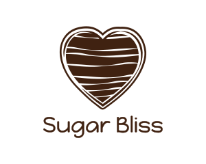 Sweet Chocolate Heart logo design