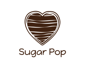 Sweet Chocolate Heart logo design