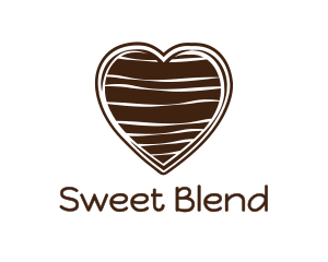 Sweet Chocolate Heart logo design