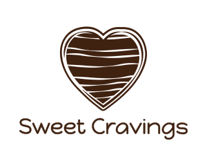 Sweet Chocolate Heart logo design