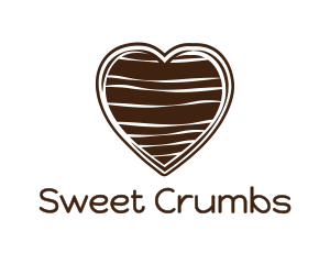 Sweet Chocolate Heart logo design