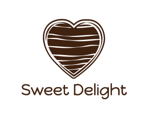 Sweet Chocolate Heart logo design