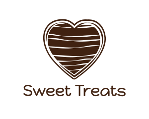 Sweet Chocolate Heart logo design