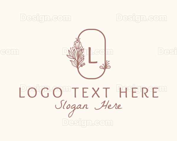 Floral Wreath Wedding Planner Logo