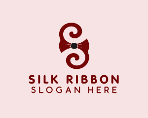 Swirly Cat Ribbon logo design