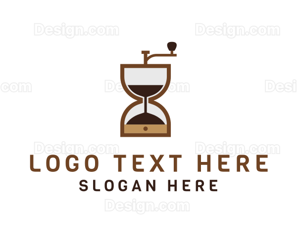 Coffee Grinder Hourglass Logo