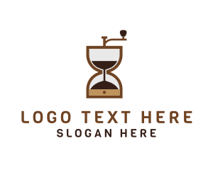 Coffee Grinder Hourglass Logo