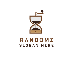 Coffee Grinder Hourglass logo