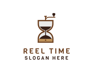 Coffee Grinder Hourglass logo design