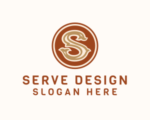 Classic Badge Letter S logo design