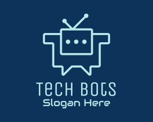 Chat Bot Communication logo design