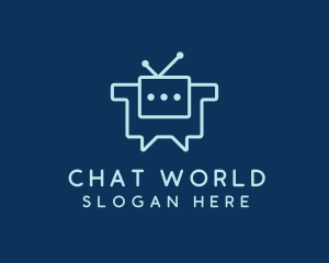 Chat Bot Communication logo design