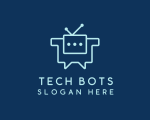 Chat Bot Communication logo design