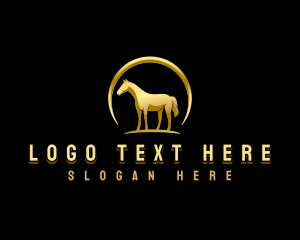 Horse Equestrian Stallion logo design