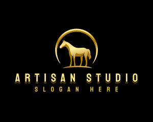 Horse Equestrian Stallion logo design