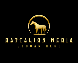 Horse Equestrian Stallion logo design