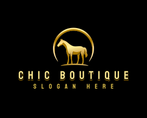 Horse Equestrian Stallion logo design