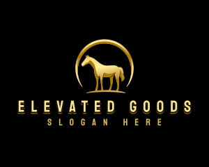 Horse Equestrian Stallion logo design