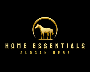 Horse Equestrian Stallion logo design