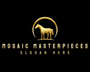 Horse Equestrian Stallion logo design