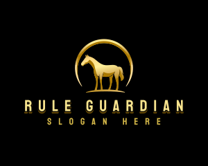 Horse Equestrian Stallion logo design